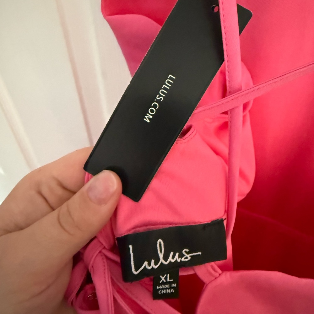 Lulu's Red Halter Sheath Cocktail Dress - Picture 6 of 6